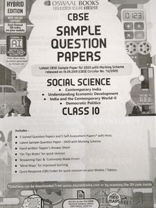Oswaal Sample Ques Papers-Class 10Social Science