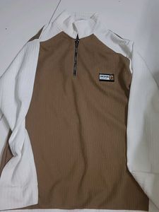 Brown & White Pullover