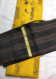 ❣️ Mustard And Brown Dupatta Set