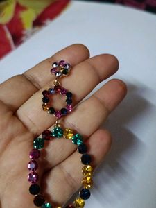 Multi Colour Long Earrings