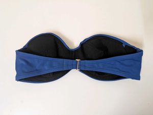 Strapless Blue Bikini Top