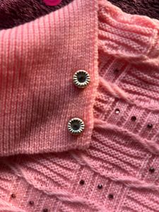 Girls Pink &amp; Cream Poncho