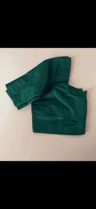 Christmas Green silk blouse