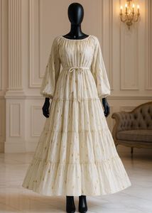 SARINKU Georgette Crepe Full Sleve Dress for Women
