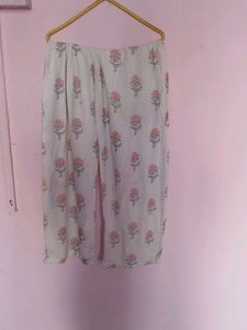 peachl Floral Print Kurta  plazo