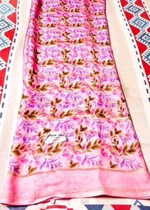 Elegant Pink Floral Saree2