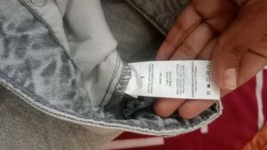 Damage Straight Jeans