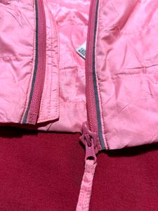 Kids Pink Puffer Sleeveless Jacket