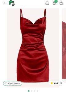 Red Satin Dress