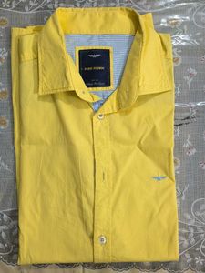 Park Avenue Yellow Casual Shirt