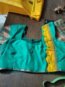 Golden Yellow Soft Silk Saree...