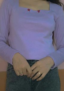 Purple Cute Korean Top