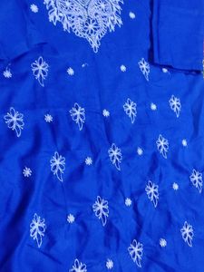 Blue Embroidered Kurta
