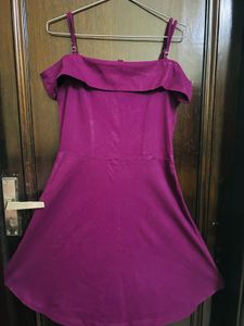 Purple Fit &amp; Flare Dress