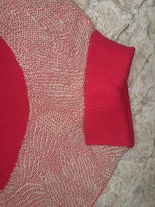 Pink Pure Wool Poncho