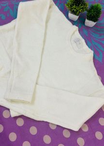 White Crop Sweater