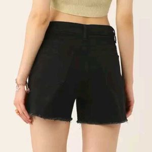 Black Denim Shorts