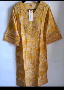 Elegant Yellow Embroidered Kurta Set
