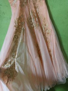 Peach Partywear Gown For Women