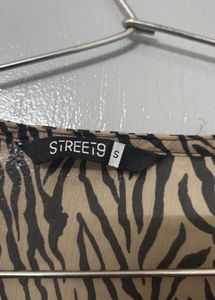 Zebra Print Long Sleeve Top