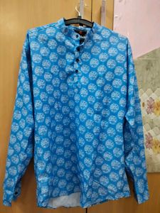 Blue Printed Kurta XxL (V)