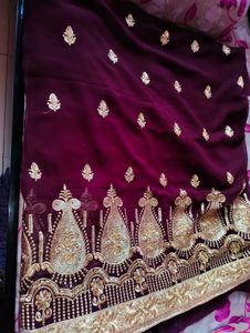 Stone Work Saree