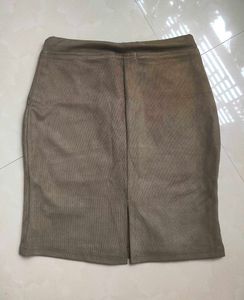 Olive Green  Buttoned Mini Skirt