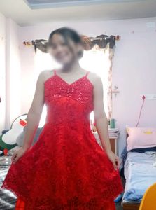 Red Sequin Party Dress