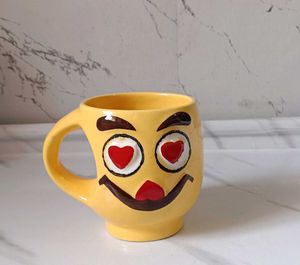 cute milk or coffie mug with emoji🥰