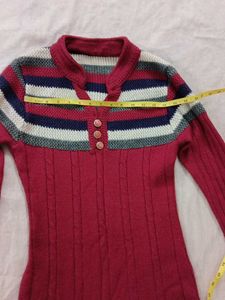 Striped Knit Sweater ( warm Top)