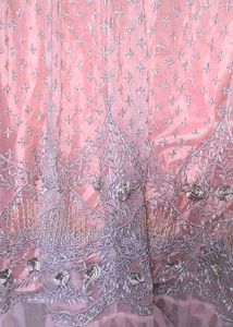 Pink &amp; Silver Embellished Gown