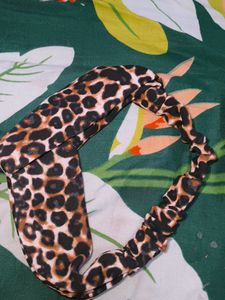 Elastic Cotton Tiger Print Hair Band