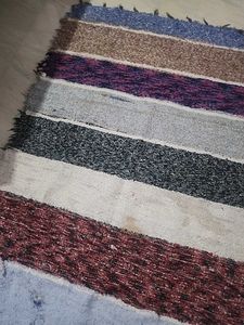 Colorful Striped Shag Rug