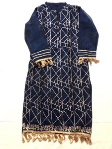 Blue Plazo Set