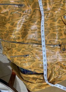 Snake Print Leather Jacket