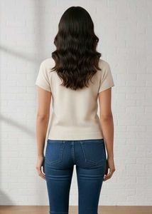 Imported Woollen Cream Knit Top