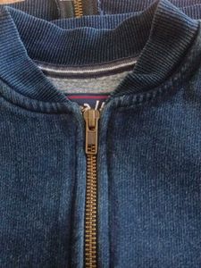 Branded Denim Jacket With Zip For Boys