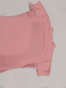 New T Shirt Peach Color For Womens Highneck