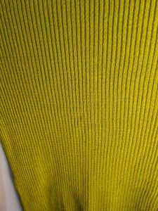 Ribbed Yellow Dress &amp; Green Top