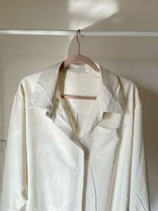 OVERSIZED White Solid Casual Shirt