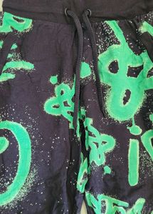 BLACK GRAPHIC JOGGERS BY WESTSIDE