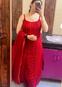 Beautiful New Red Sharara Suit Set❣️
