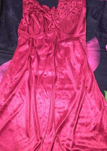 Burgundy Lace Nightgown