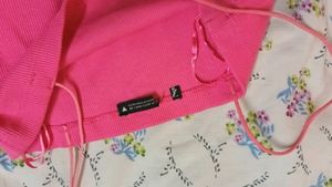 Zara ribbed Strappy Hot Pink Dress