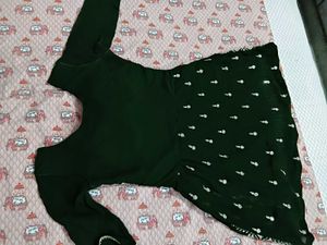 Green Embroidered Sharara Suit