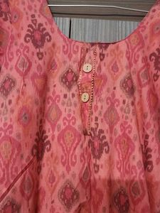 Peach Kurti With Dupatta