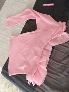 ruffle pink top