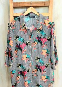 Multicolour Long Shirt Size-48