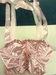 Urbanic Floral Embroidered Corset Top