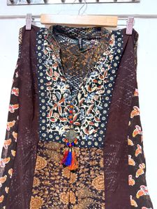 Boho Full-Length Shrug Style Dress